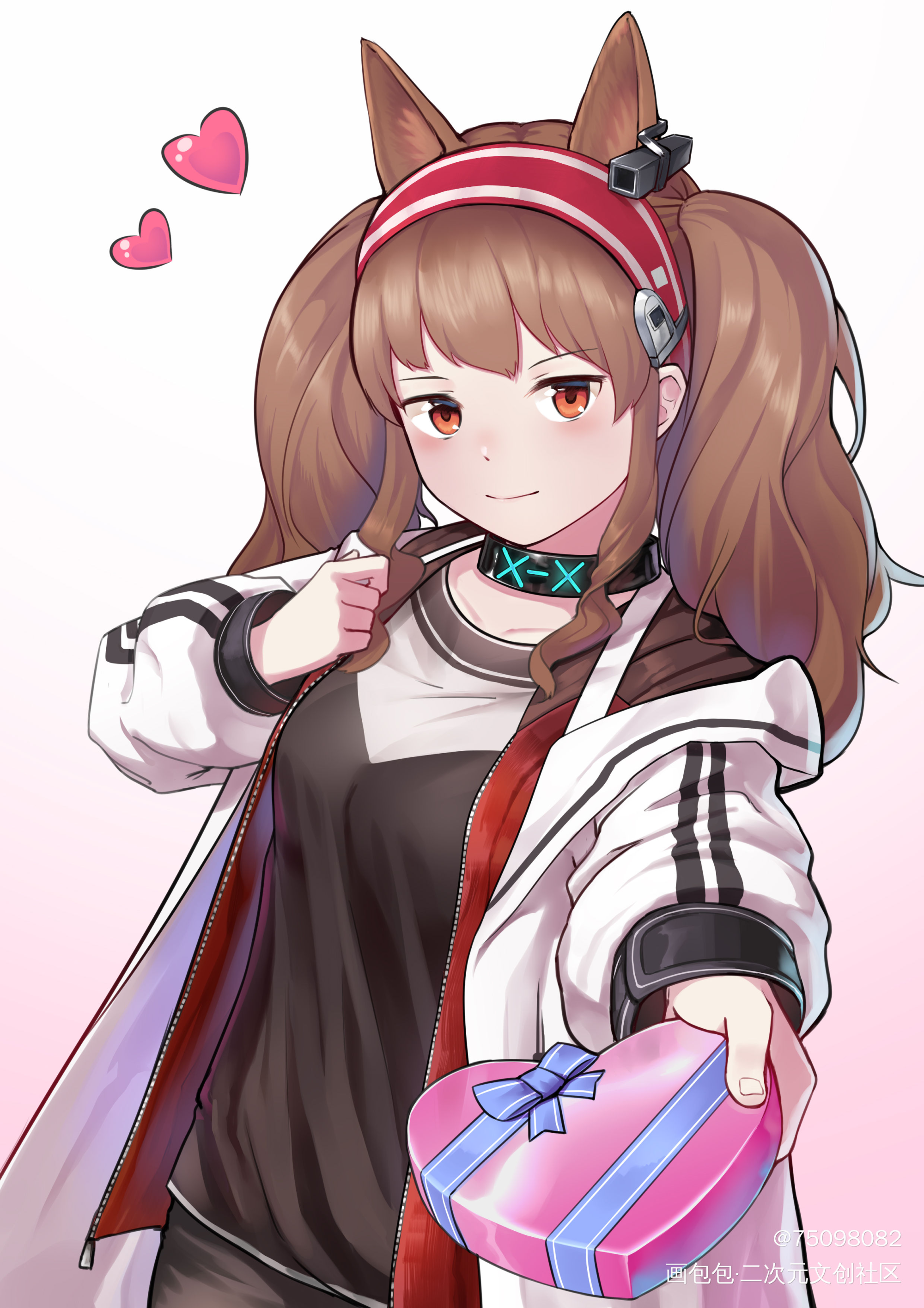 安洁莉娜_明日方舟安洁莉娜日系平涂同人少女绘画作品