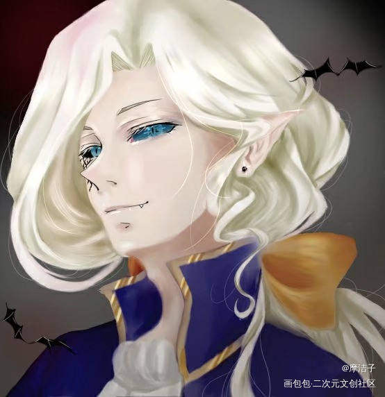 约瑟夫如果是只吸血鬼_第五人格约瑟夫伪厚涂同人头像绘画作品