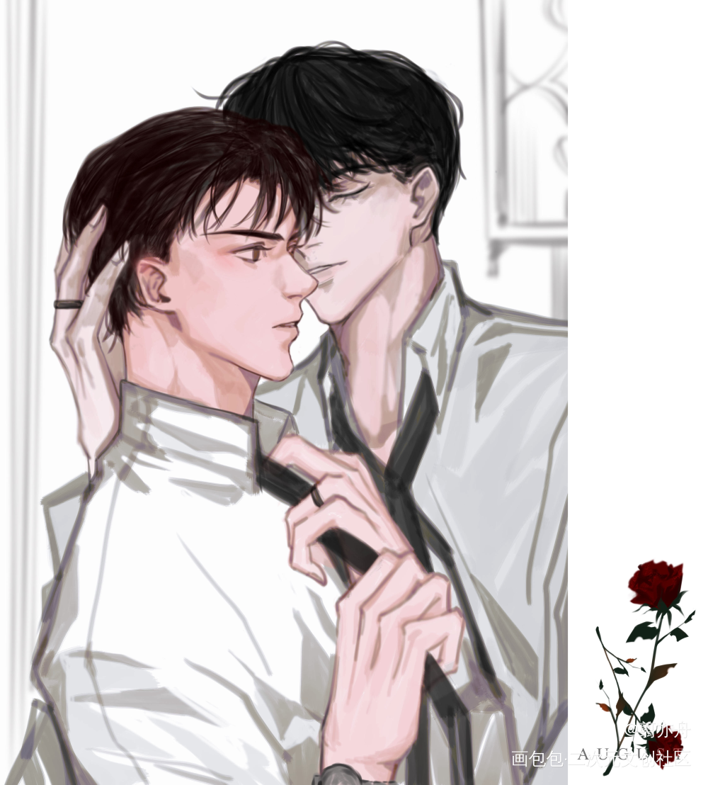 轻轻亲亲_188男团水千丞《你却爱着一个sb》简隋英李玉李简绘画作品