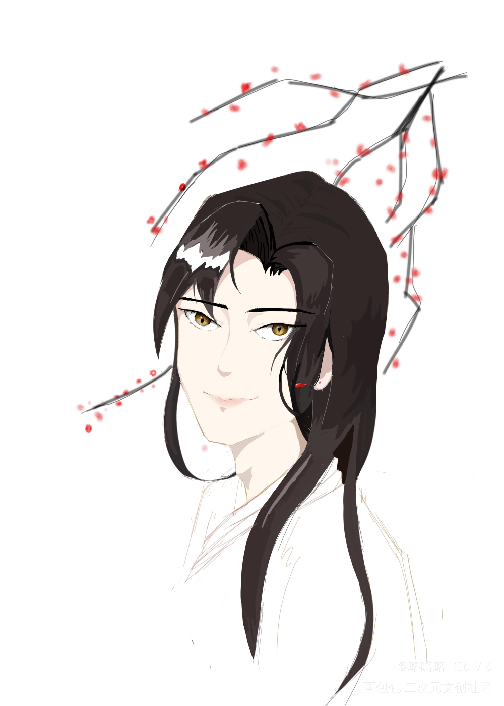 兰舟呀_将进酒沈泽川平涂同人绘画作品