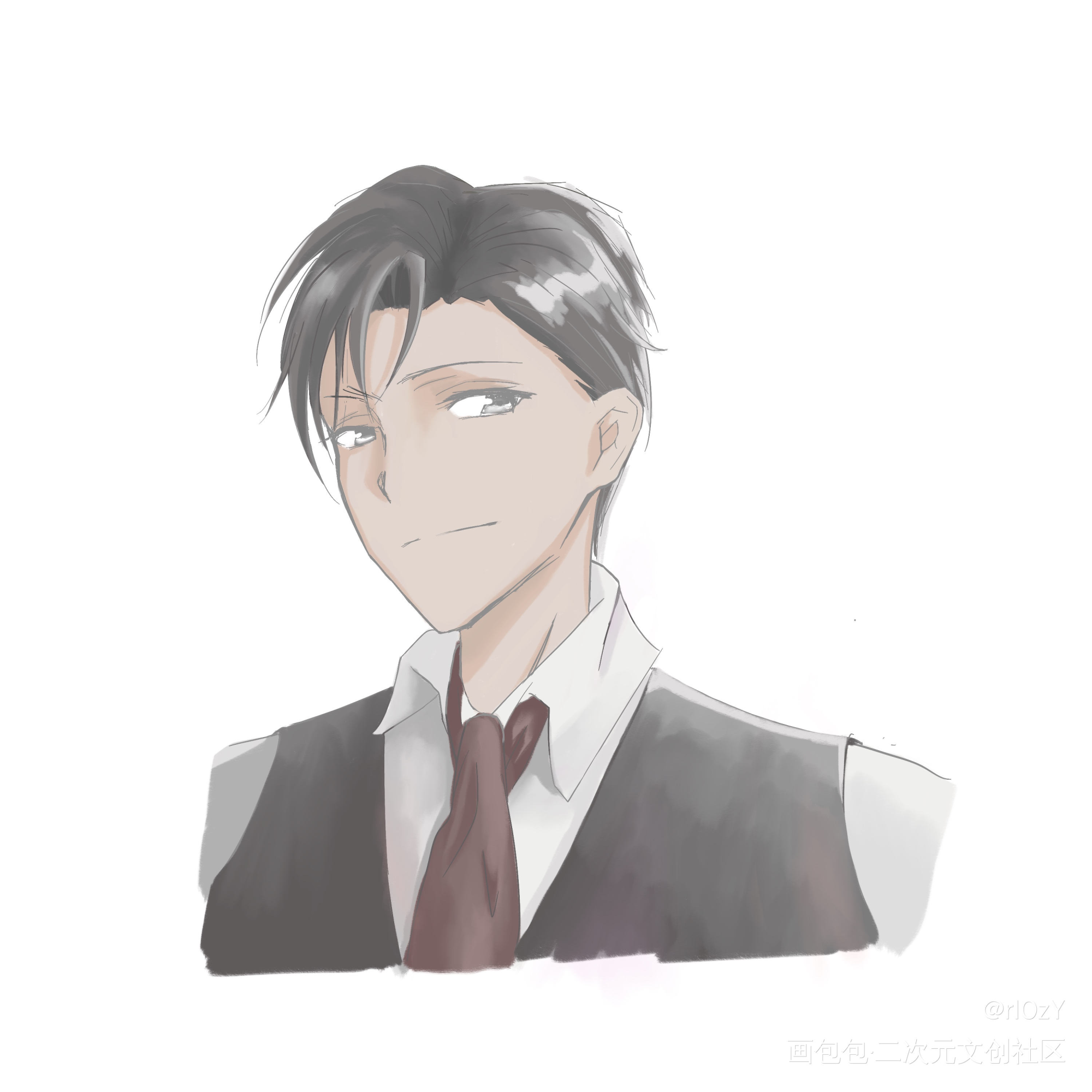 【188】[摸鱼] 晏明修_188男团职业替身晏明修平涂头像绘画作品