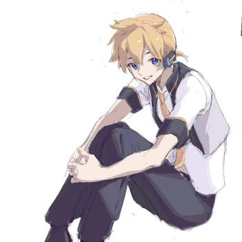 青月_vocaloid镜音连绘画作品