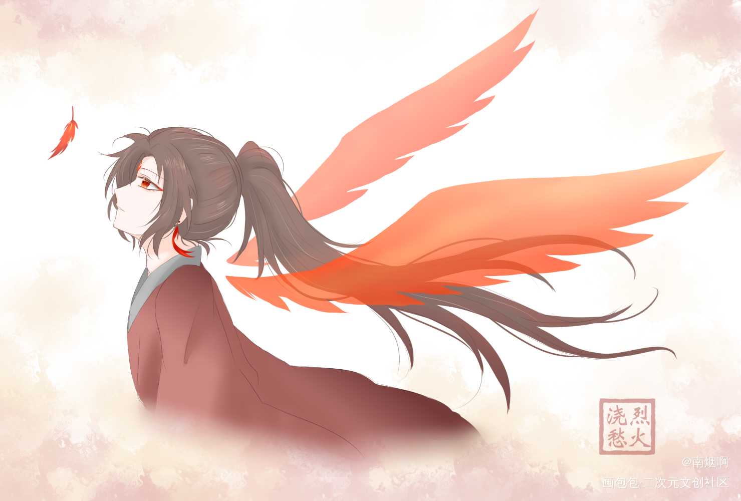 宣玑_烈火浇愁宣玑同人头像绘画作品