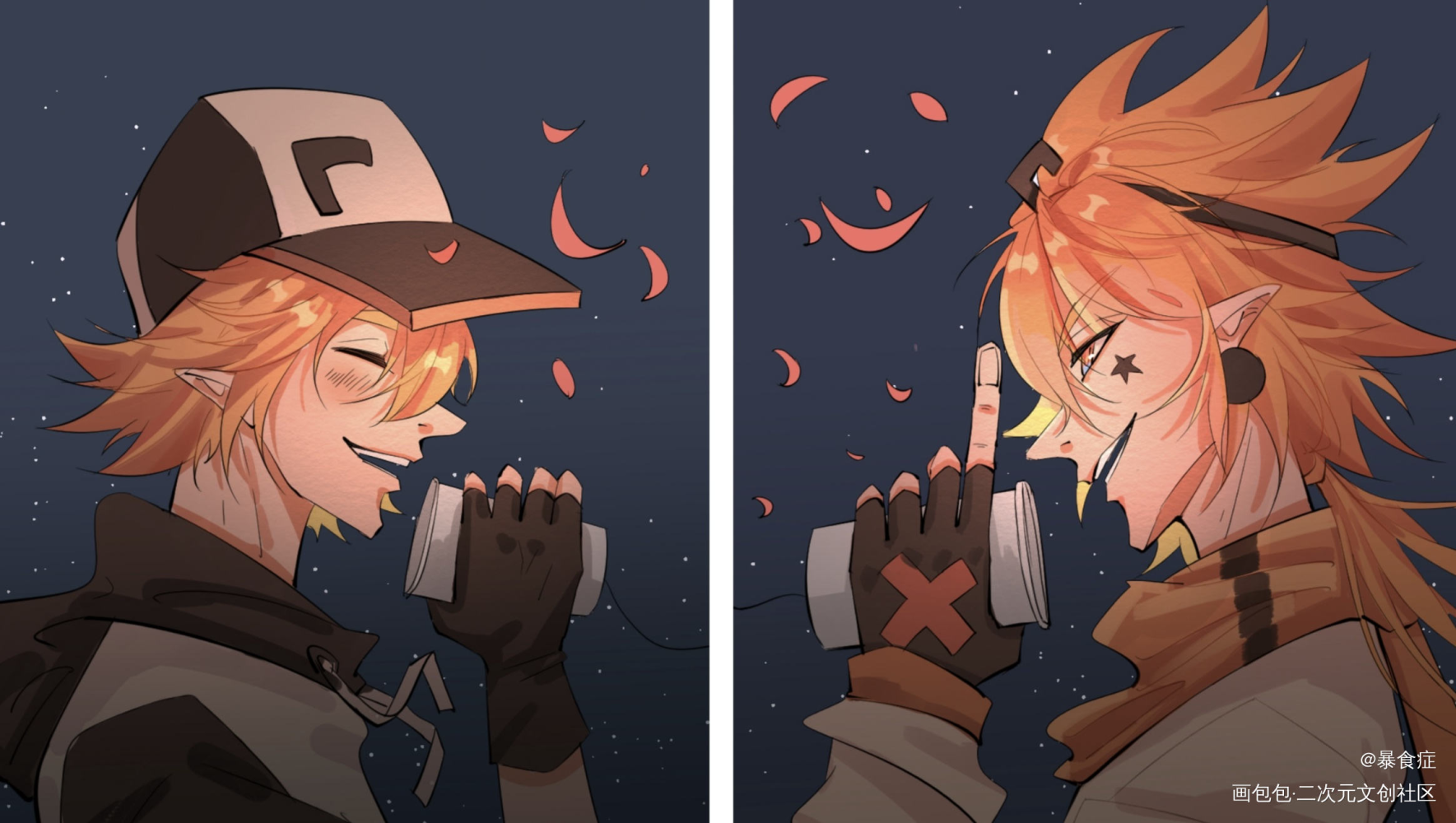 "嘘,是秘密"_凹凸世界嘉德罗斯金嘉金平涂同人我要上首推绘画作品