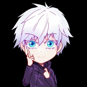 看看能不能动图…_咒术回战五条悟平涂日系q版同人表情包绘画作品