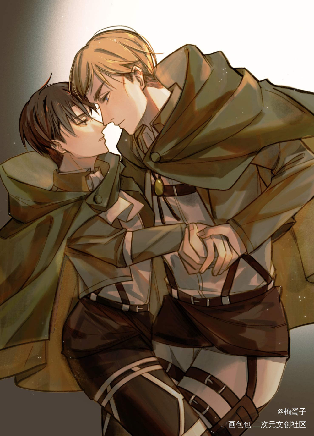 祝莉莉生日快乐_进击的巨人利威尔埃尔文绘画作品