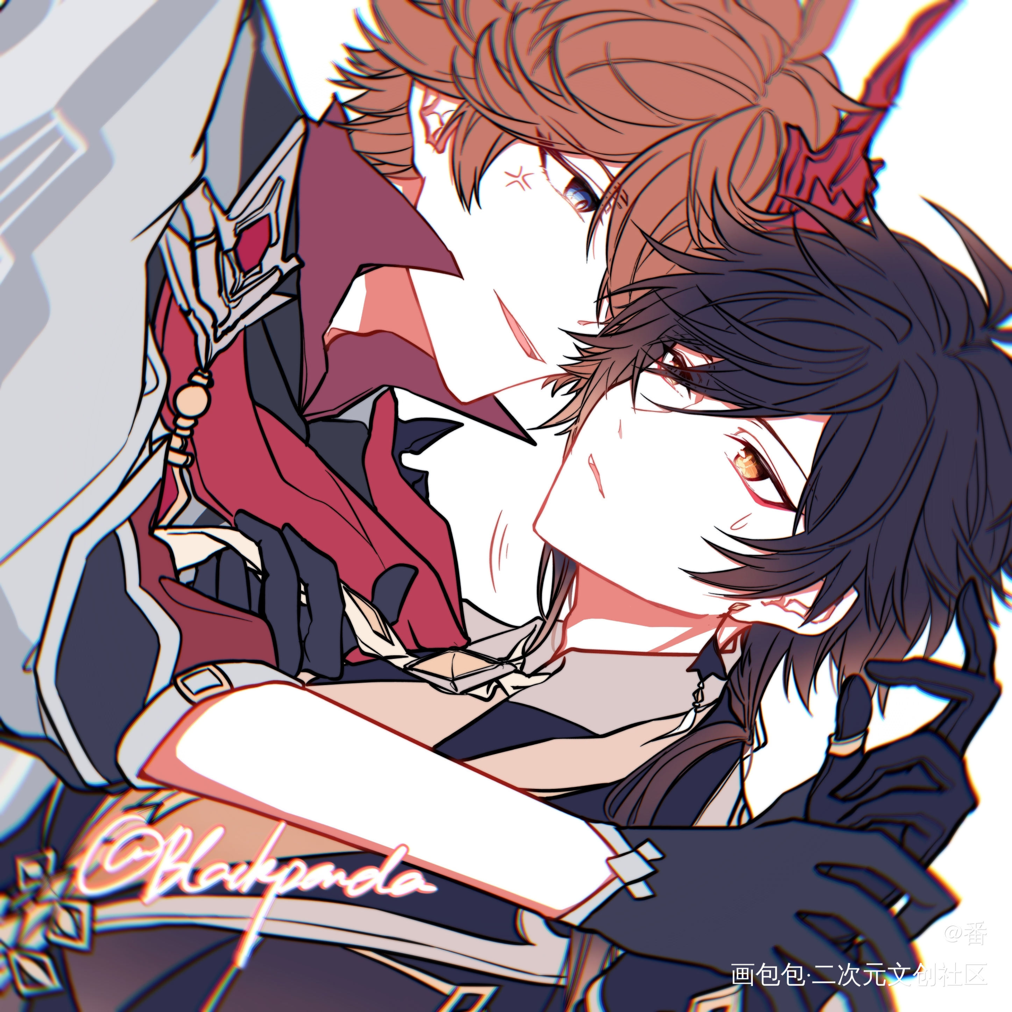 "先生欠我的,用什么还?"_原神钟离达达利亚绘画作品