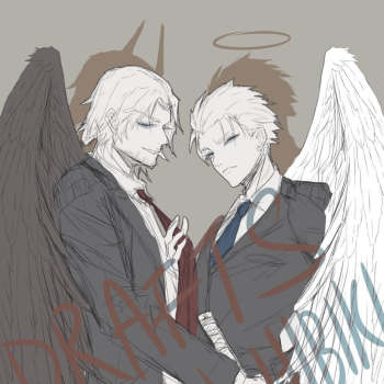 draft_dmc鬼泣5鬼泣维吉尔但丁草稿同人绘画作品